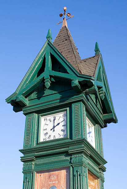 istock wooden weather and clock tower 90373376