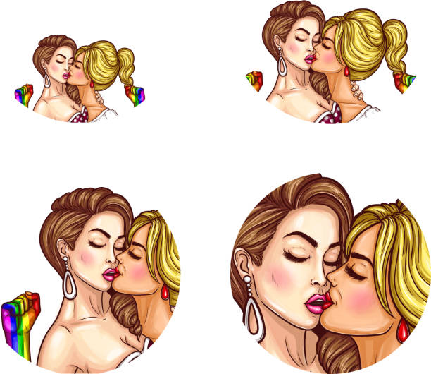188 Lesbians Kissing And Cartoons Illustrations & Clip Art - iStock