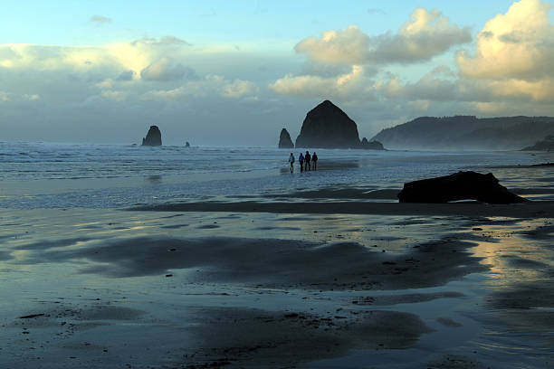 Haystack Rock, Cannon Beach, OR stock photo