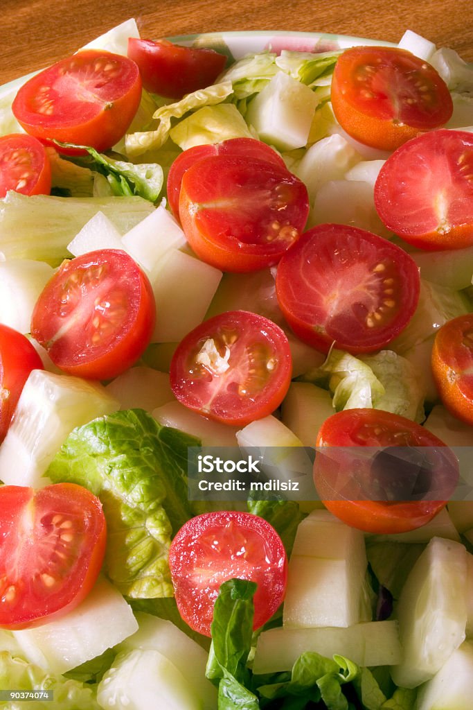 Plano aproximado em uma Tigela de Salada - Royalty-free Alface Foto de stock