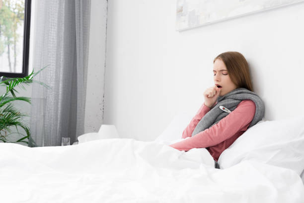 istock Sick girl with cough 903744894