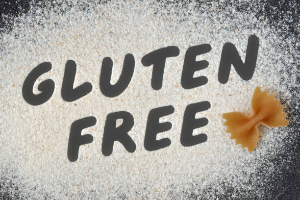 istock Word Gluten free written in wheat flour 903758734