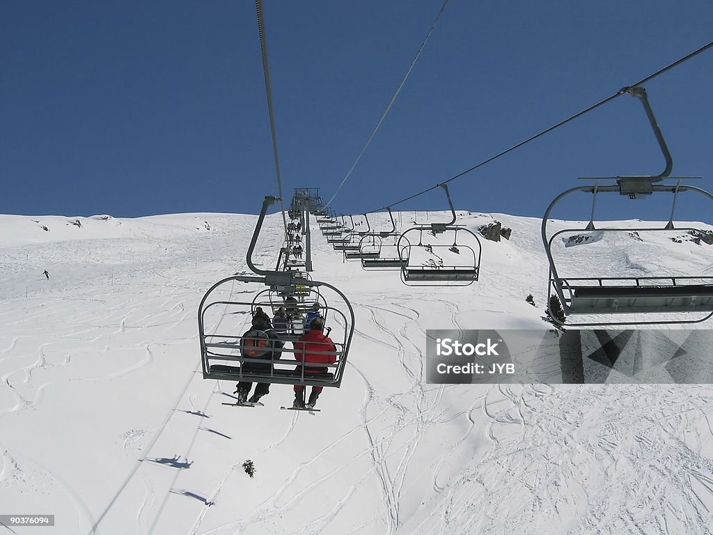 스키어 열차 - 로열티 프리 스키 스톡 사진