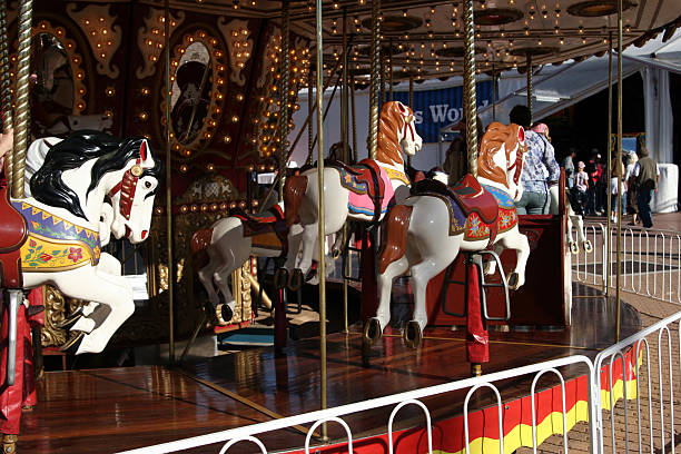Merry-Go-Round or Carousel stock photo