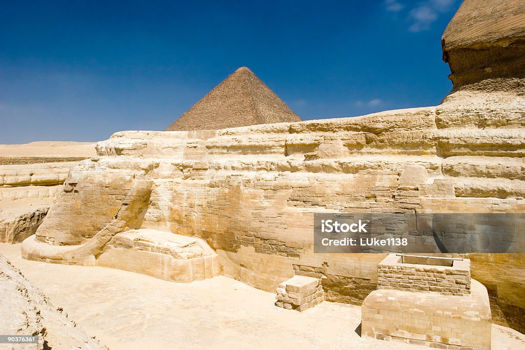 Back of the Sphinx The back section of the Sphinx. Africa Stock Photo