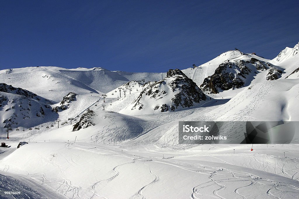 ski-Routen - Lizenzfrei Alpen Stock-Foto