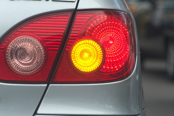 Car tail lights Rear car lights on tail light stock pictures, royalty-free photos & images