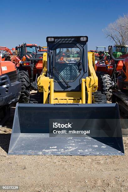 Bobcat Machine Stock Photo - Download Image Now - Backhoe, Blue, Bucket