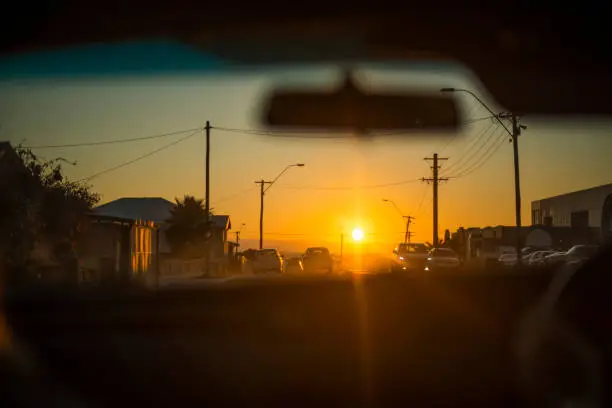 Sunset drive around Northbeach, Perth, Western Australia.