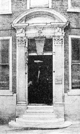 Early photo of Doorway of No 2 Great St Helen's from the pre-1900 book \