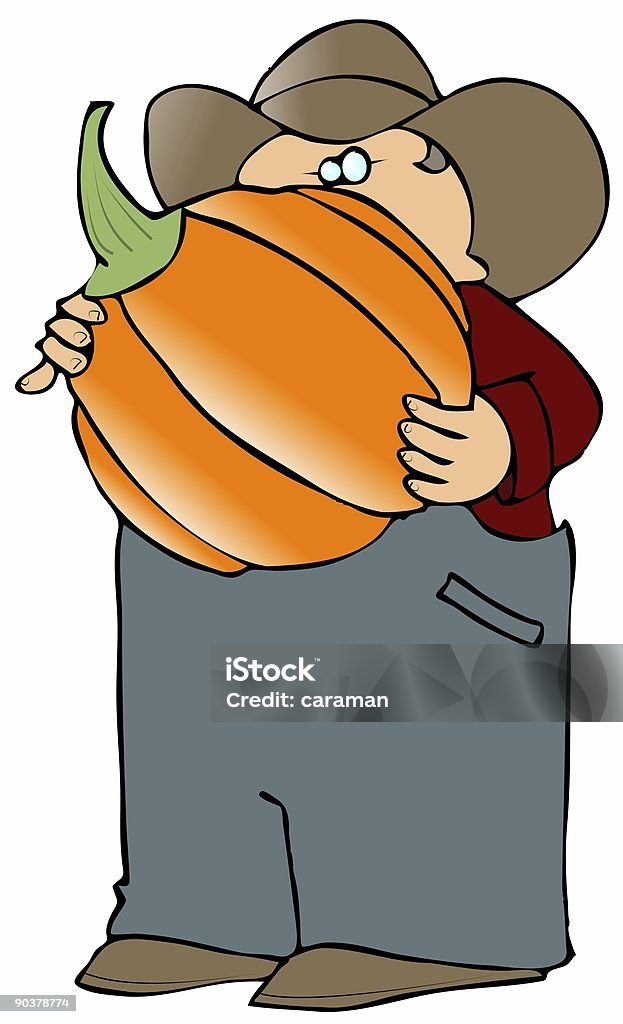 Agricultor de Abóbora - Royalty-free Abóbora Ilustração de stock
