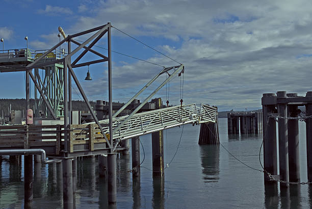 À espera da manhã Ferry - fotografia de stock