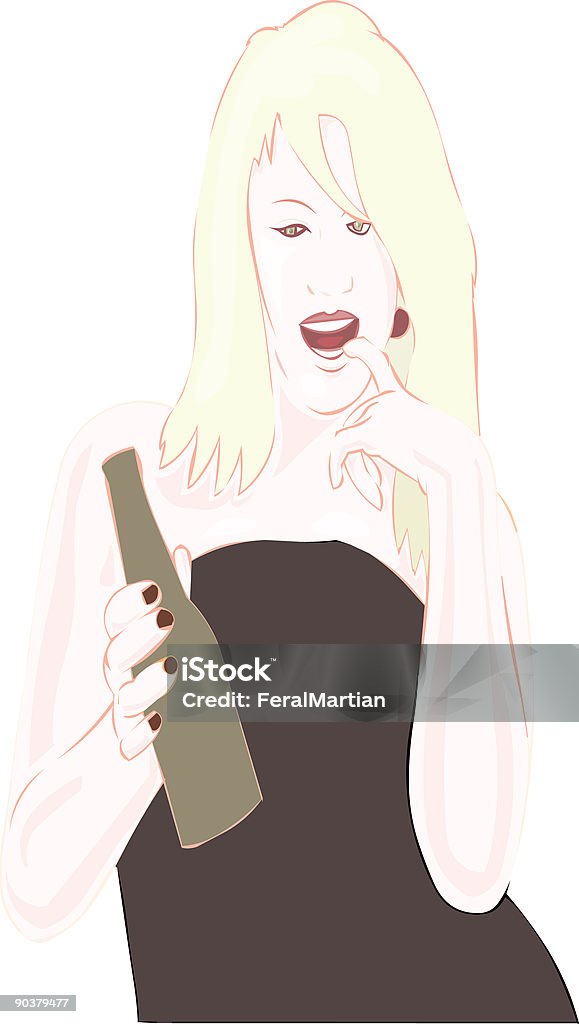 Beer Woman  Adult stock illustration