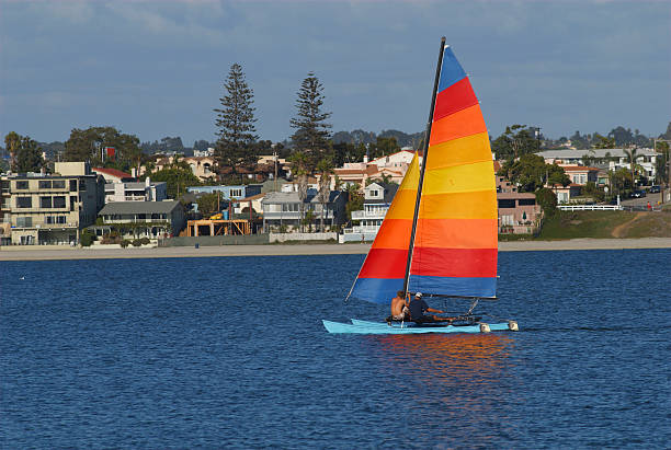 Sailing in Mission Bay 5 stock photo