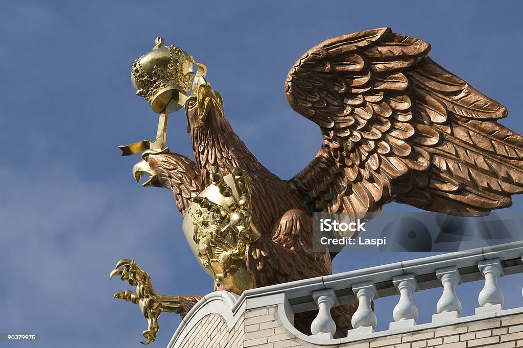 Golden due aquila dalla testa. - Foto stock royalty-free di Ala di animale