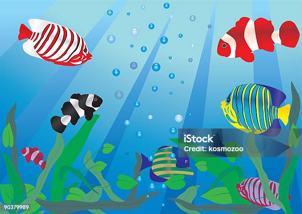 De Peixe - Arte vetorial de stock e mais imagens de Aquário - Equipamento para Animal de Estimação - Aquário - Equipamento para Animal de Estimação, Amphiprion percula, Animal