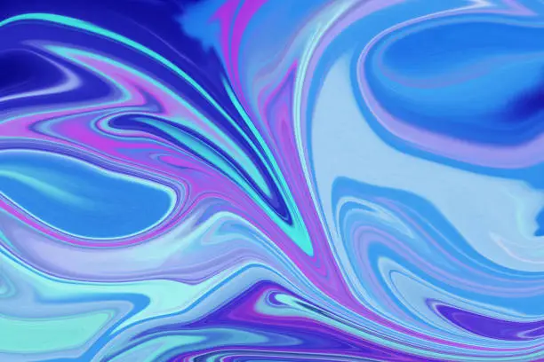 Photo of Blue white and pink swirly background art