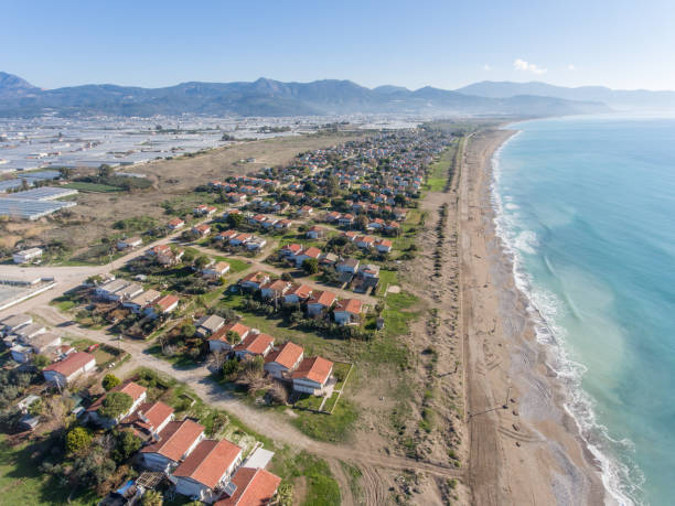 istock Panoramic View of House Estate On The Beach 903802400