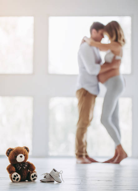 Couple expecting baby stock photo