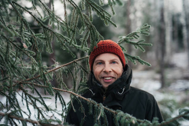 istock Man outdoors on cold frosty winters day 903803510
