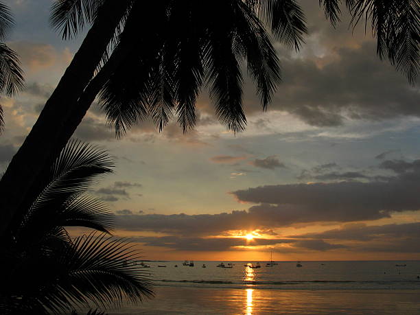 puesta de sol costa rica - costa rican sunset fotos fotografías e imágenes de stock