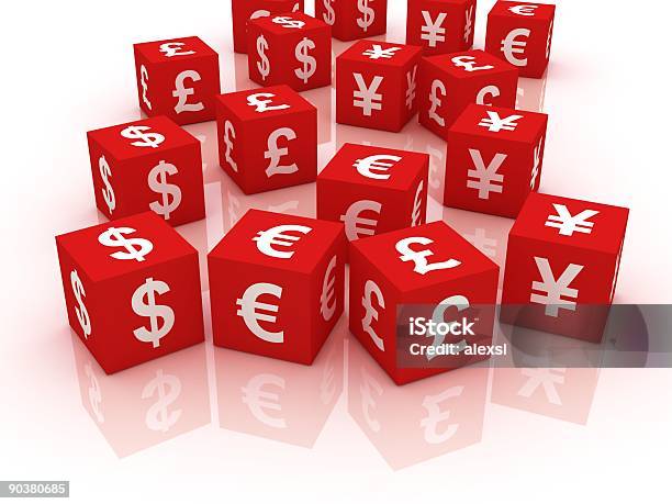 Currency Symbols Stock Photo - Download Image Now - Block Shape, British Currency, Color Image