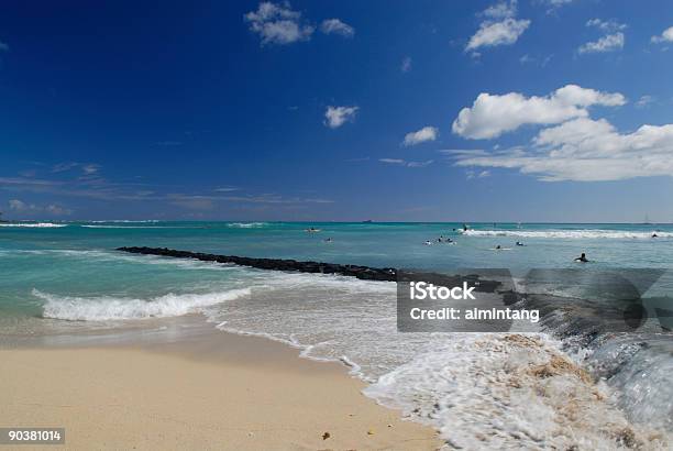 Landschaftspanorama Von Waikiki Beach Stockfoto und mehr Bilder von Aktivitäten und Sport - Aktivitäten und Sport, Farbbild, Fotografie