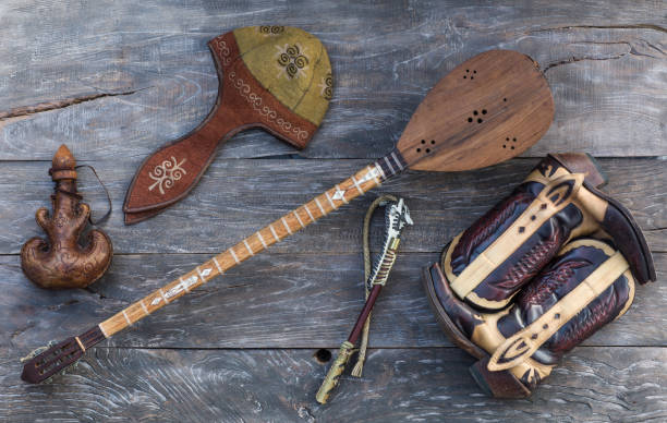 istock Kazakh, Central Asian musical stringed instrument,dombra 903813496