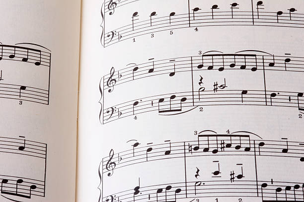 シートの音楽 - sheet music music musical staff paper ストックフォトと画像