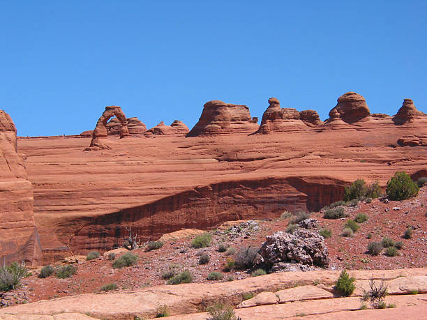 Delicate Arch at Arches National Park - Utah stock photo