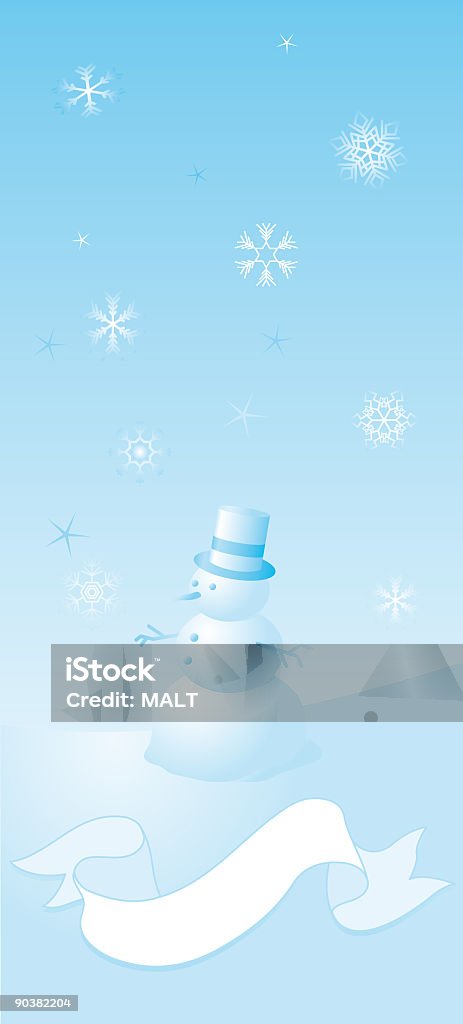 Snowman  Banner - Sign stock illustration