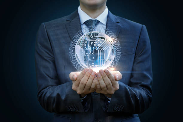 istock Businessman showing symbol of innovative technologies . 903823972