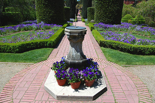 istock sundial in formal garden 90385233