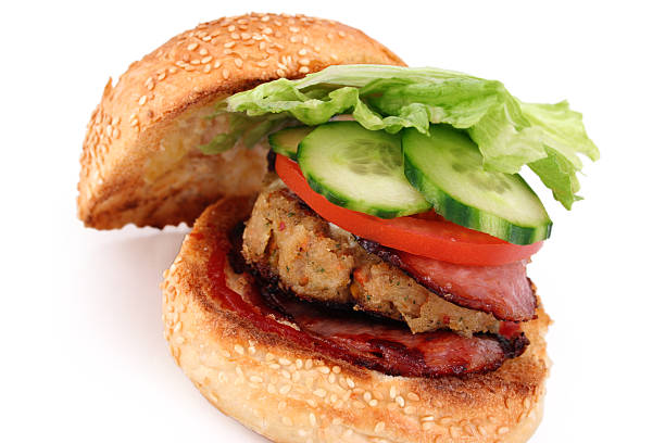 Chicken burger stock photo