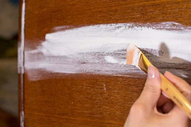 istock Furniture restoration chalk white paint 903856692