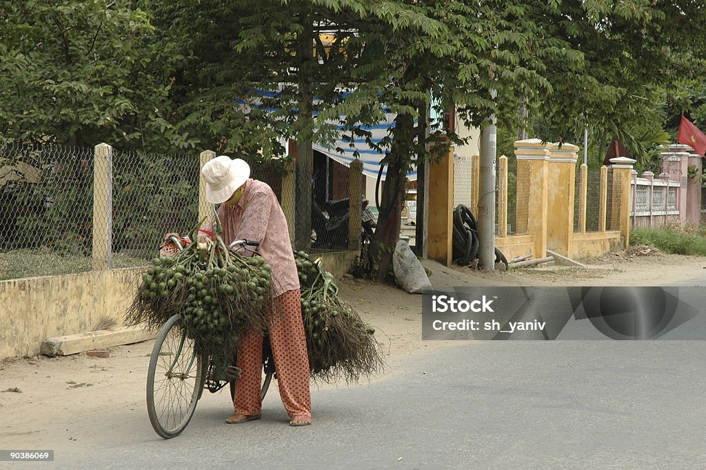 Vendedor de fruta em Moi Ne - Royalty-free Bicicleta Foto de stock