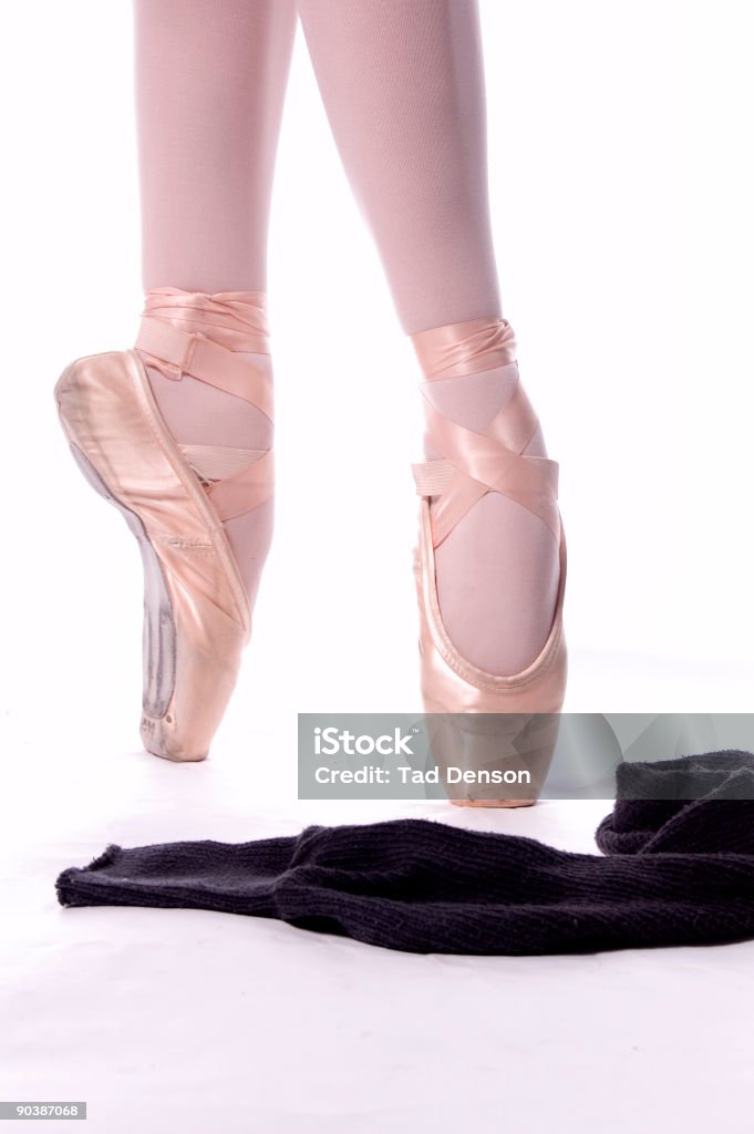 Am Pointe der mit Tuch - Lizenzfrei Balletttänzer Stock-Foto