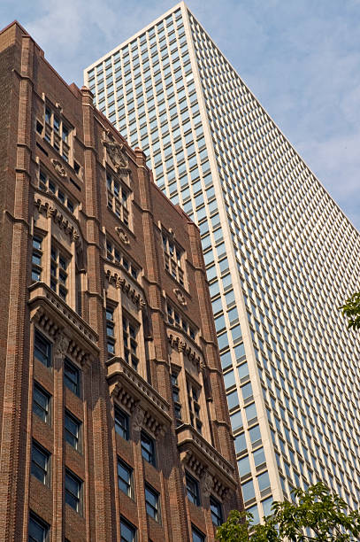 istock Diagonal view of Chicago highrises 90387090