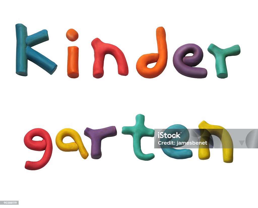 Bereits im Kindergarten Farbe Ton Buchstaben - Lizenzfrei Bildung Stock-Foto