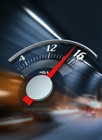 Internet speed measurement indicator