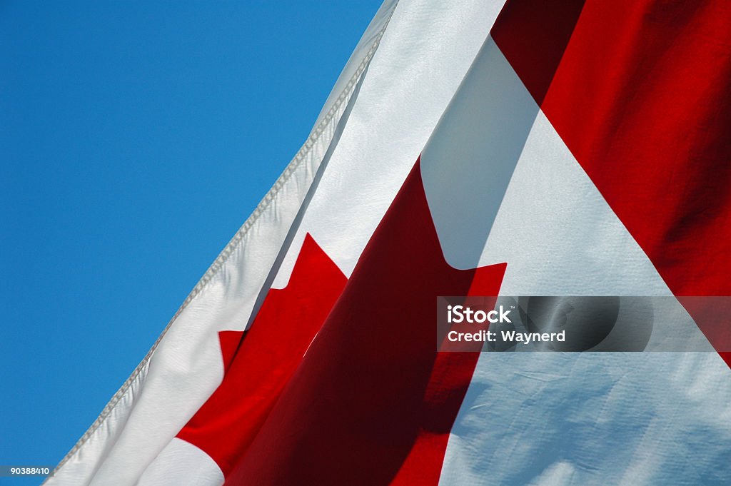Bandiera del Canada-vicino - Foto stock royalty-free di Ambientazione esterna
