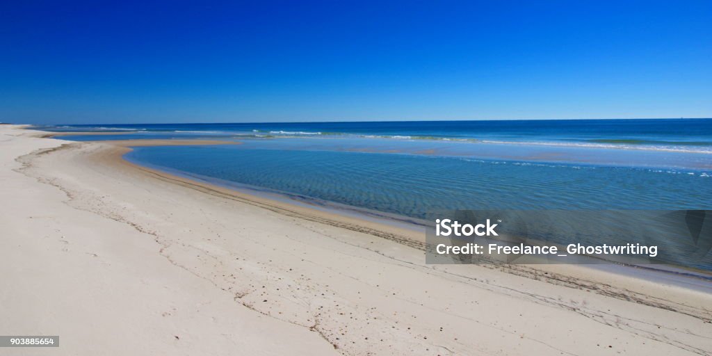 Gulf Shores beach coastline wide Gulf Shores beach coastline during winter Beach Stock Photo
