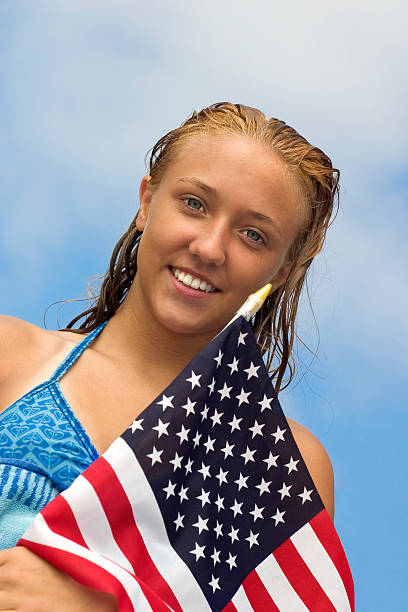 istock Patriot Girl 90388870