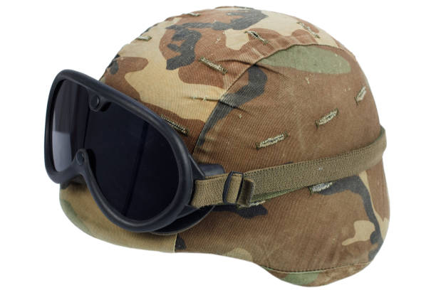 istock us army kevlar helmet with goggles isolated on white 903889554