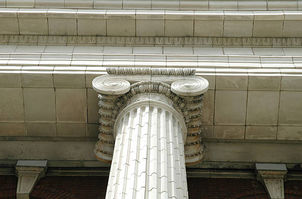 Ornamental Pillar for the Old Deseret Gym stock photo