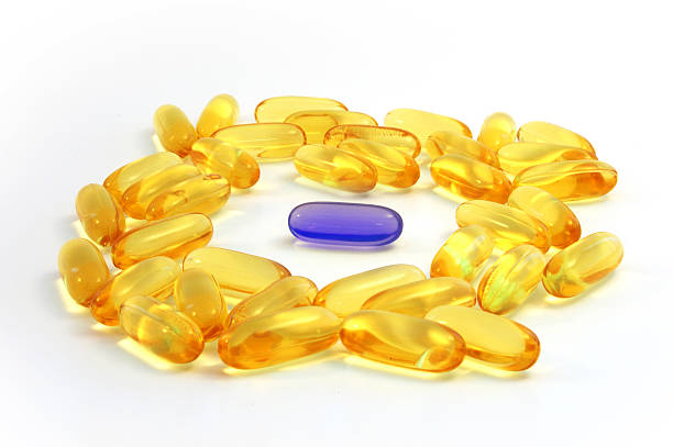 Evening Primrose Oil pills  erythropoietin stock pictures, royalty-free photos & images