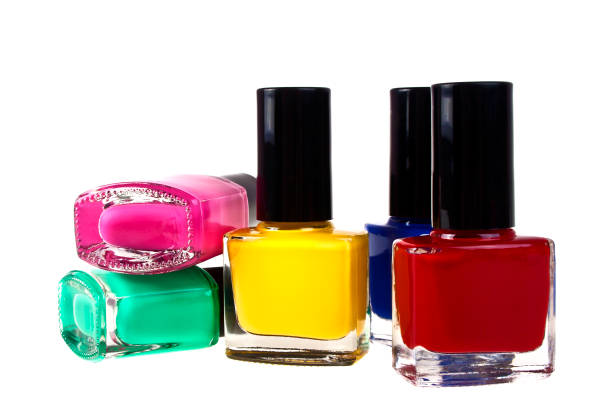 istock Group of bright nail polishes isolated on white background 903896164