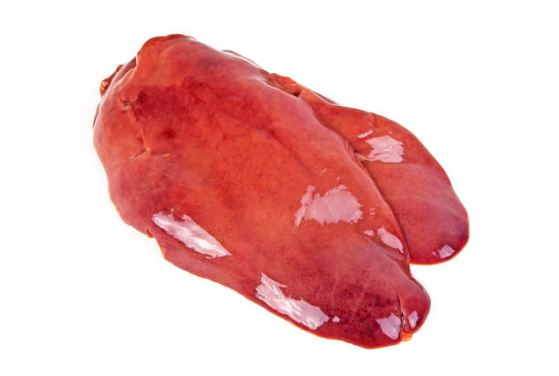istock Raw chicken liver isolated on white background 903897350