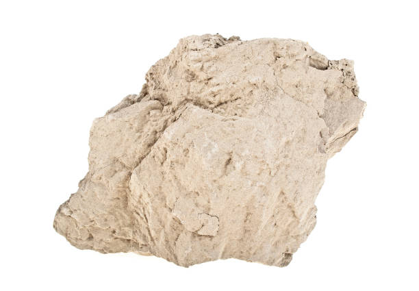 istock Piece of old cement isolated on white 903897664