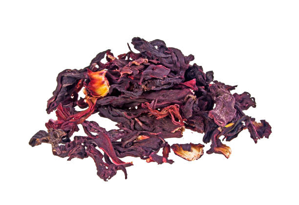istock Dry hibiscus tea isolated on a white background 903897682